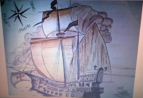 Quadro Galeone Murales